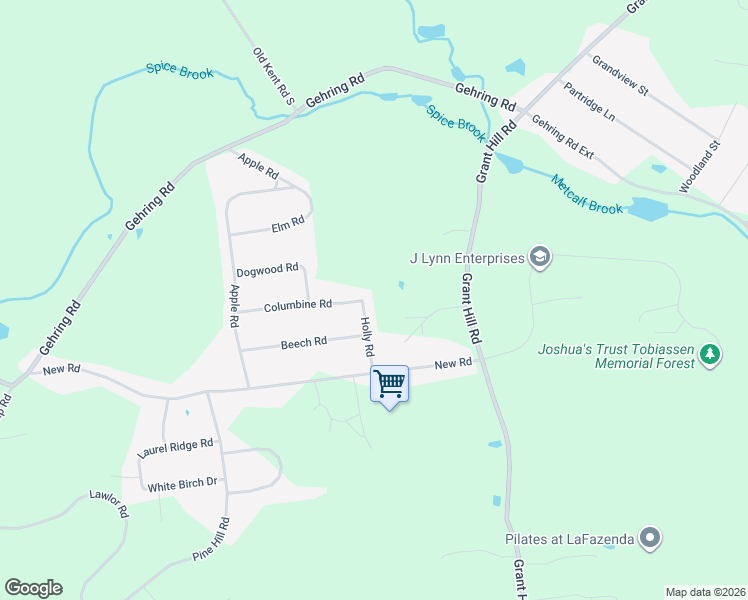 map of restaurants, bars, coffee shops, grocery stores, and more near 30 Holly Road in Tolland