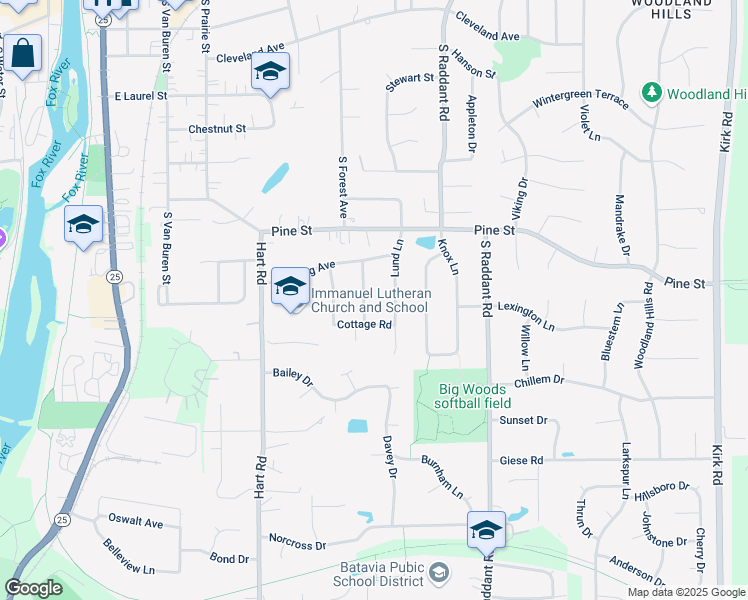 map of restaurants, bars, coffee shops, grocery stores, and more near 964 Jennifer Drive in Batavia