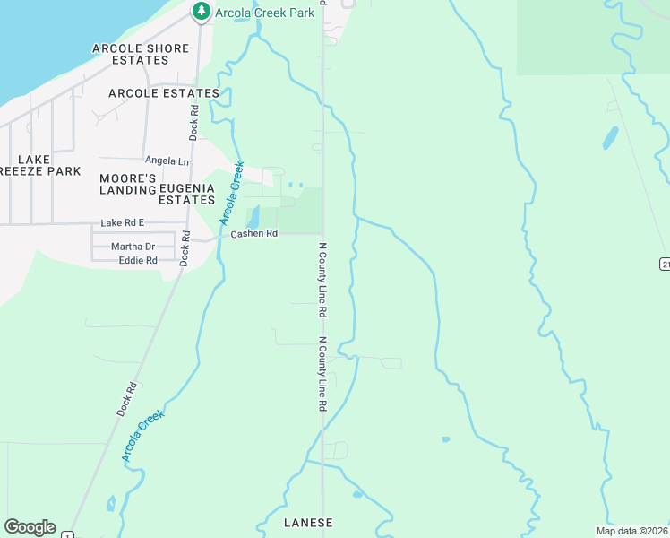 map of restaurants, bars, coffee shops, grocery stores, and more near 4262 North County Line Road in Geneva