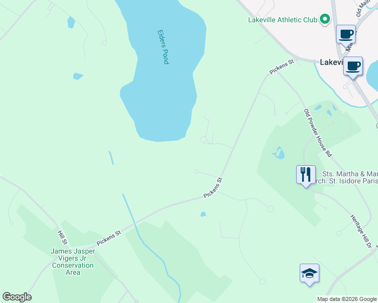 map of restaurants, bars, coffee shops, grocery stores, and more near 4 Demoranville Drive in Lakeville