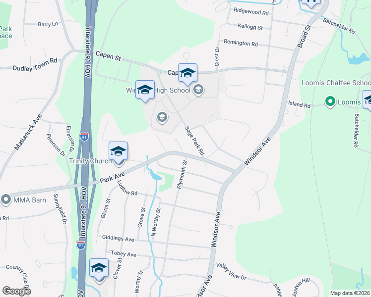 map of restaurants, bars, coffee shops, grocery stores, and more near 8 Moore Drive in Windsor