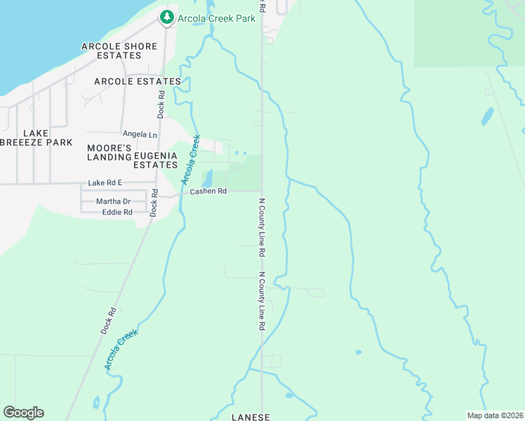 map of restaurants, bars, coffee shops, grocery stores, and more near 4262-4294 North County Line Road in Geneva