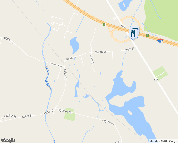 map of restaurants, bars, coffee shops, grocery stores, and more near 11 Elisha Drive in Middleborough