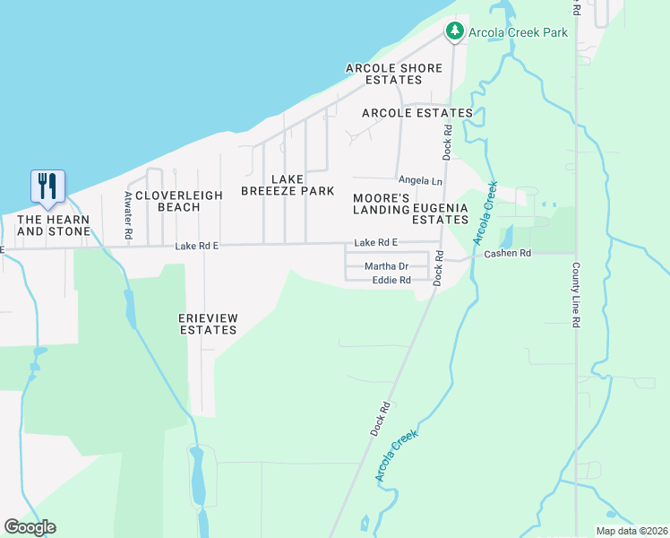 map of restaurants, bars, coffee shops, grocery stores, and more near 7604 Lake Road East in Madison