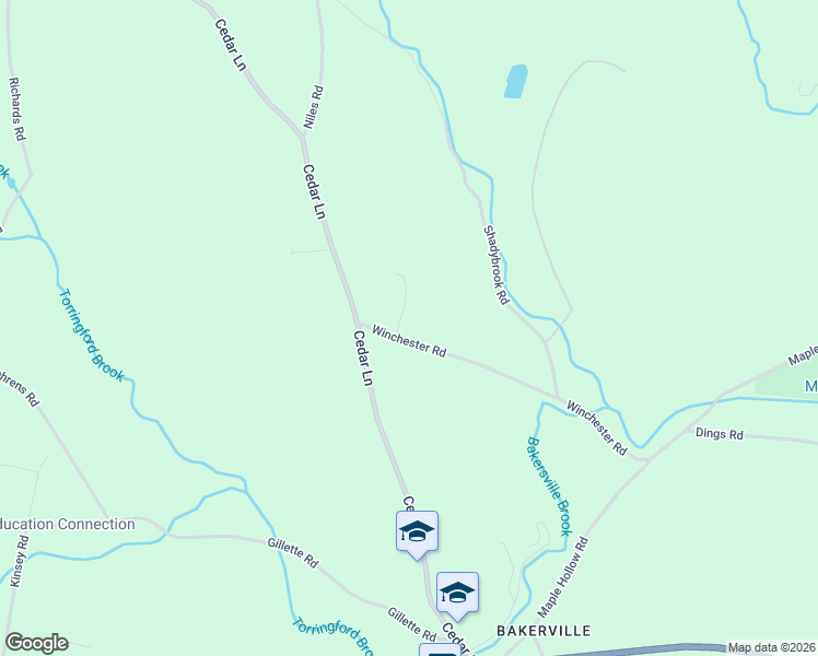 map of restaurants, bars, coffee shops, grocery stores, and more near 120 Winchester Road in New Hartford