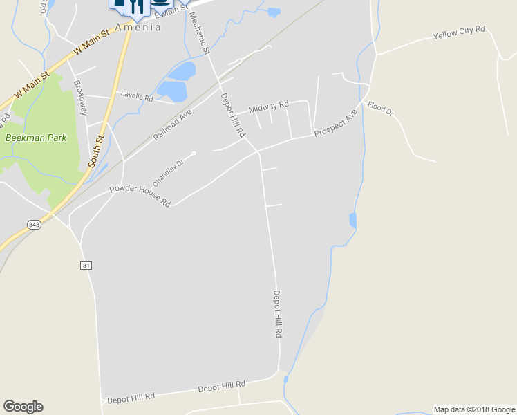 map of restaurants, bars, coffee shops, grocery stores, and more near 82 Depot Hill Road in Amenia