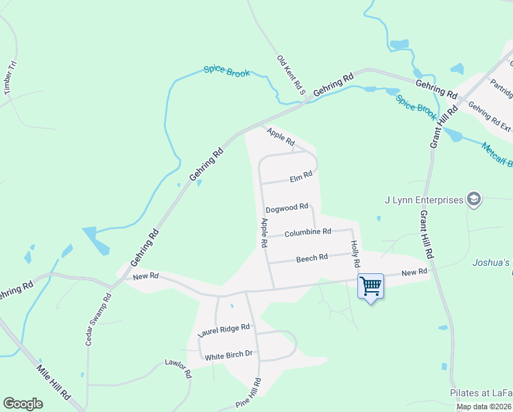 map of restaurants, bars, coffee shops, grocery stores, and more near 98 Apple Road in Tolland