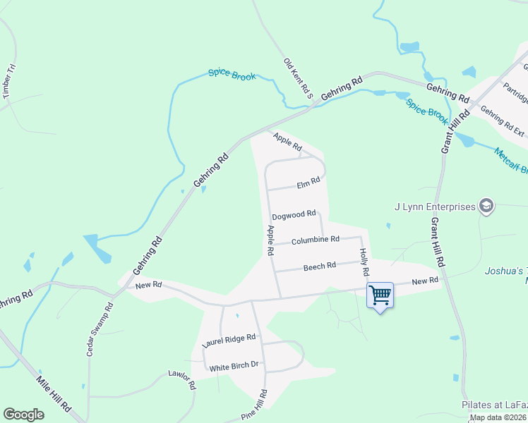 map of restaurants, bars, coffee shops, grocery stores, and more near 98 Apple Road in Tolland
