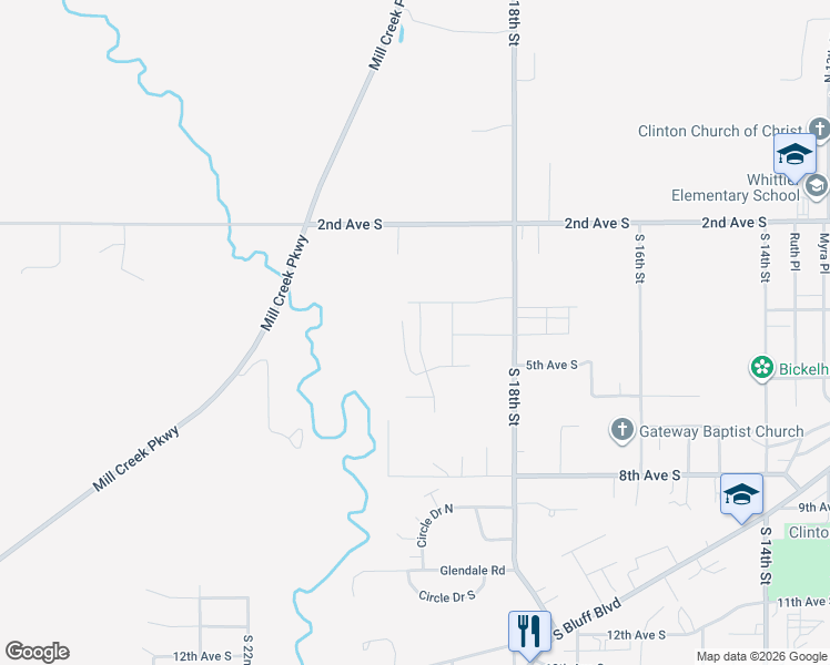 map of restaurants, bars, coffee shops, grocery stores, and more near 508 Mill Ridge Road in Clinton