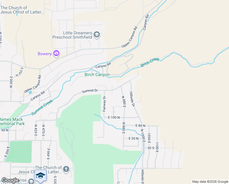 map of restaurants, bars, coffee shops, grocery stores, and more near 818 Summit Drive in Smithfield