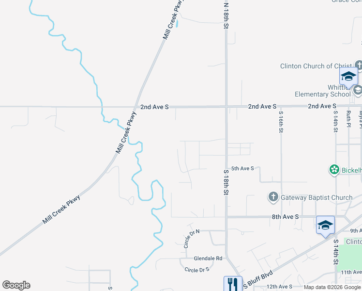 map of restaurants, bars, coffee shops, grocery stores, and more near 310 S Ml in Clinton