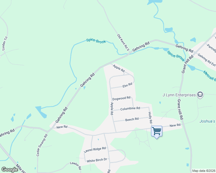map of restaurants, bars, coffee shops, grocery stores, and more near 3 Elm Road in Tolland