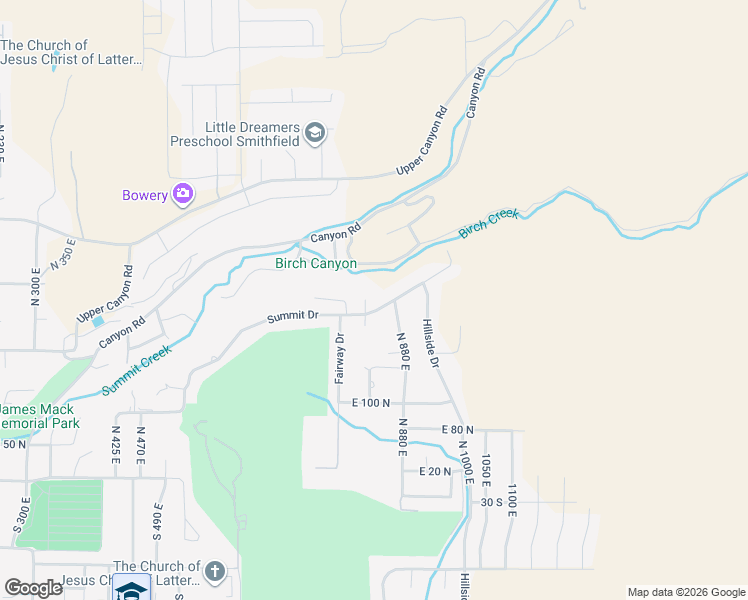 map of restaurants, bars, coffee shops, grocery stores, and more near 220 North 810 East in Smithfield