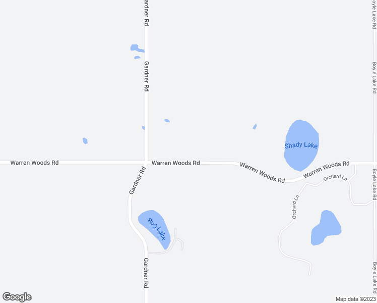map of restaurants, bars, coffee shops, grocery stores, and more near 761 Warren Woods Road in Galien
