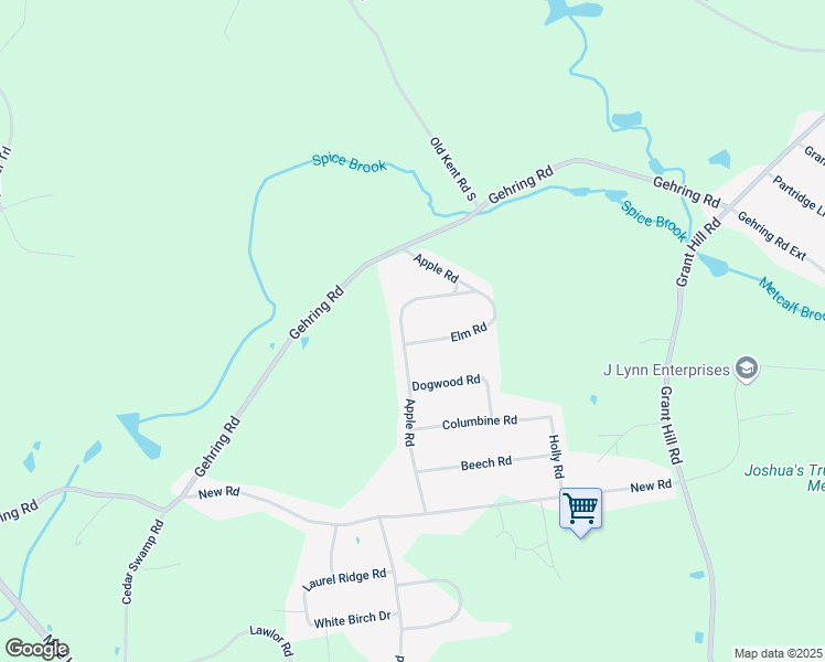 map of restaurants, bars, coffee shops, grocery stores, and more near 3 Elm Road in Tolland