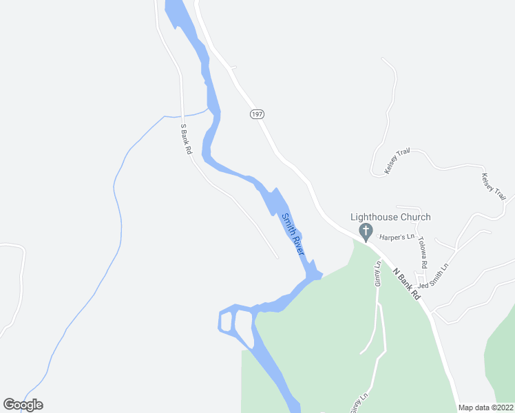 map of restaurants, bars, coffee shops, grocery stores, and more near 5409 South Bank Road in Crescent City