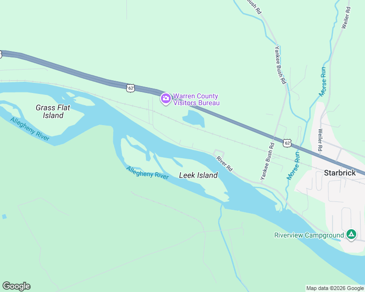 map of restaurants, bars, coffee shops, grocery stores, and more near 520 River Road in Warren