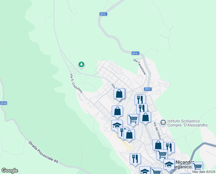 map of restaurants, bars, coffee shops, grocery stores, and more near 53 Via Angelo Musco in San Nicandro Garganico