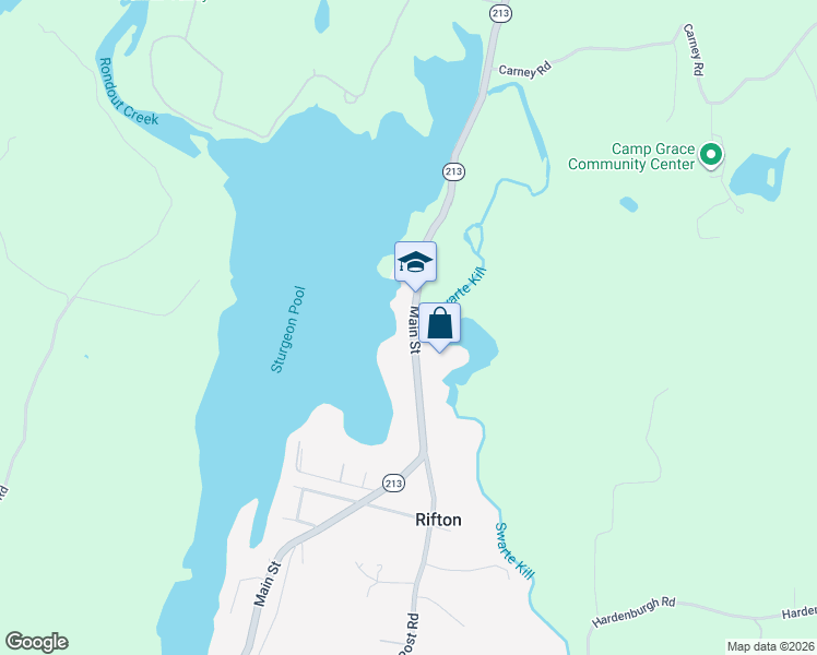 map of restaurants, bars, coffee shops, grocery stores, and more near 1769 New York 213 in Ulster Park