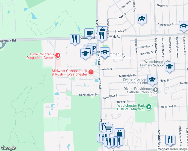 map of restaurants, bars, coffee shops, grocery stores, and more near in 