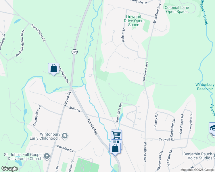 map of restaurants, bars, coffee shops, grocery stores, and more near 41 Tamarack Drive in Bloomfield