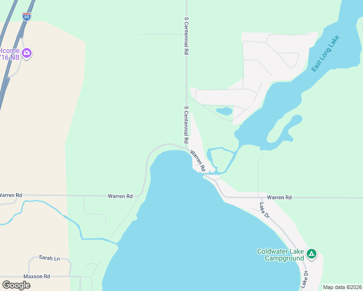 map of restaurants, bars, coffee shops, grocery stores, and more near 500 Warren Road in Coldwater