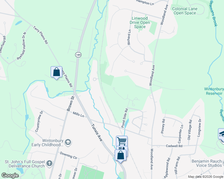 map of restaurants, bars, coffee shops, grocery stores, and more near 41 Tamarack Drive in Bloomfield