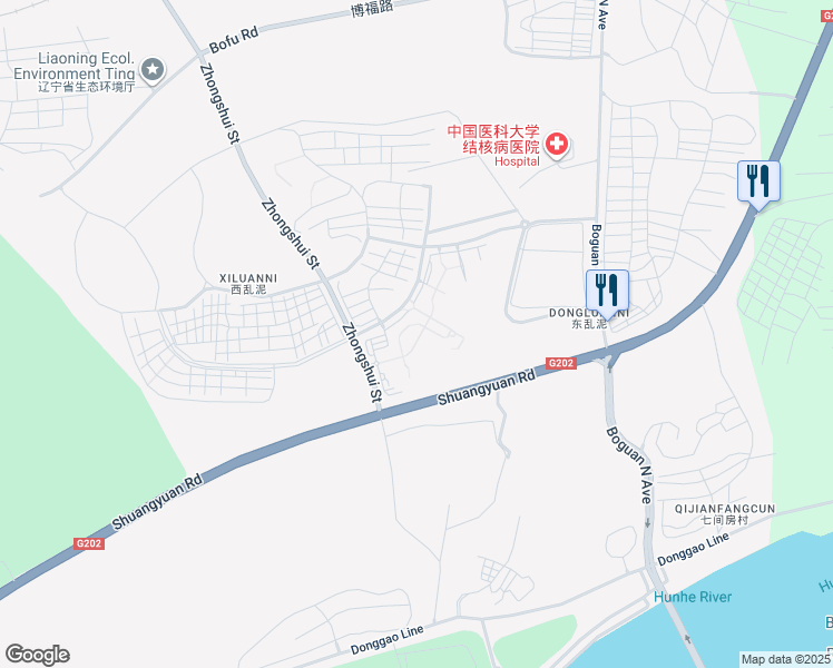 map of restaurants, bars, coffee shops, grocery stores, and more near Shuang Yuan Lu in Shen Yang Shi