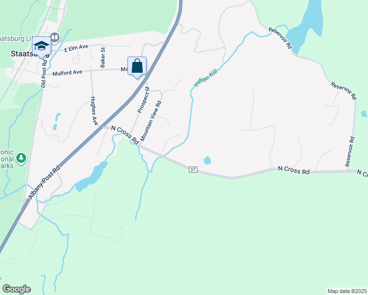 map of restaurants, bars, coffee shops, grocery stores, and more near OS-1 North Cross Road in Staatsburg