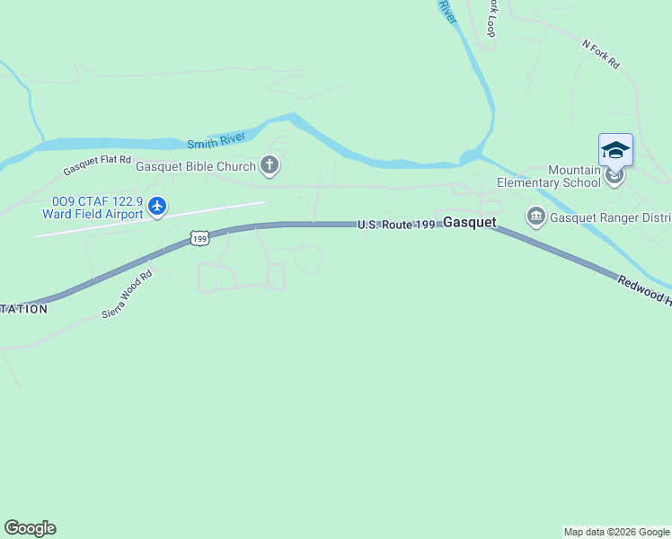 map of restaurants, bars, coffee shops, grocery stores, and more near 4 Wetherell Lane in Gasquet