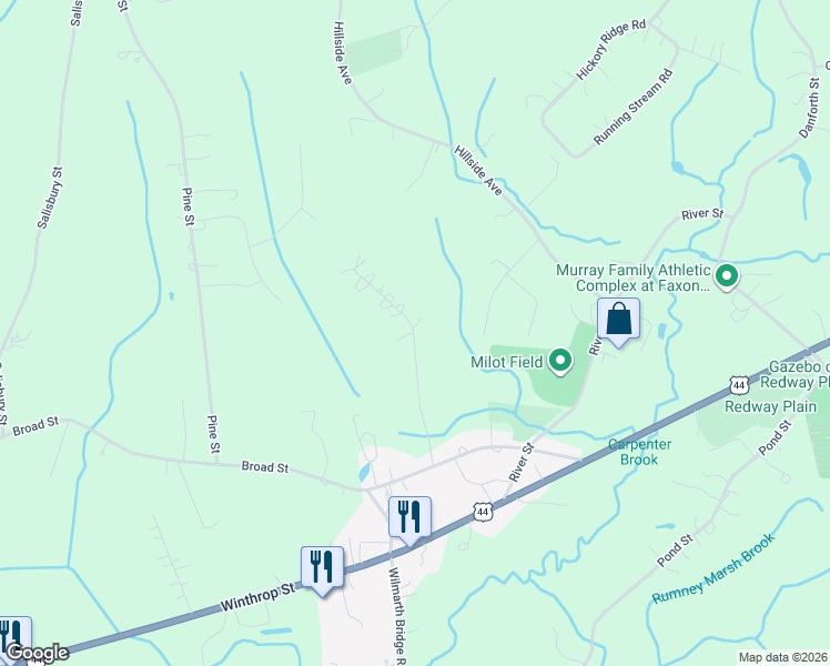 map of restaurants, bars, coffee shops, grocery stores, and more near 26a Colonial Way in Rehoboth