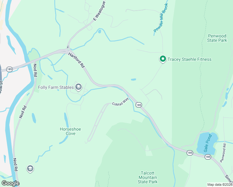 map of restaurants, bars, coffee shops, grocery stores, and more near 125 Hartford Road in Simsbury