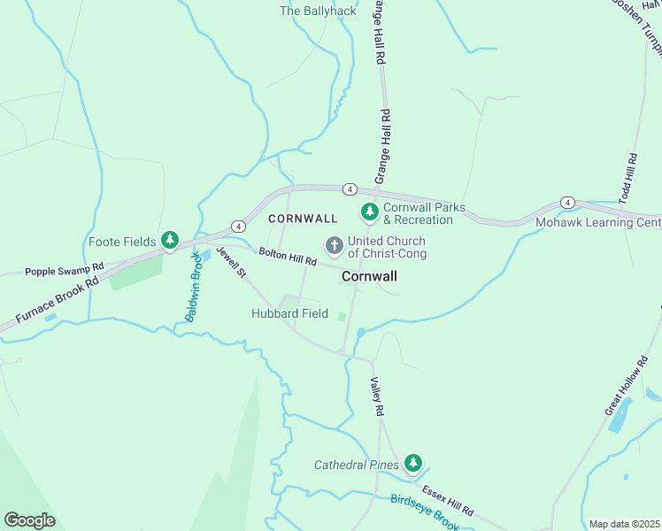 map of restaurants, bars, coffee shops, grocery stores, and more near 12 Bolton Hill Road in Cornwall