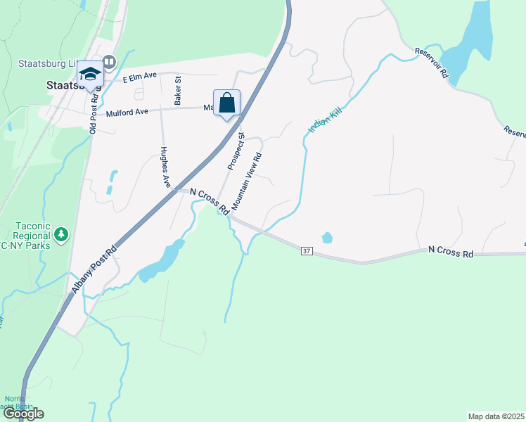 map of restaurants, bars, coffee shops, grocery stores, and more near 8 Blair Road in Staatsburg
