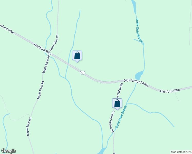 map of restaurants, bars, coffee shops, grocery stores, and more near 10A Hartford Pike in Foster