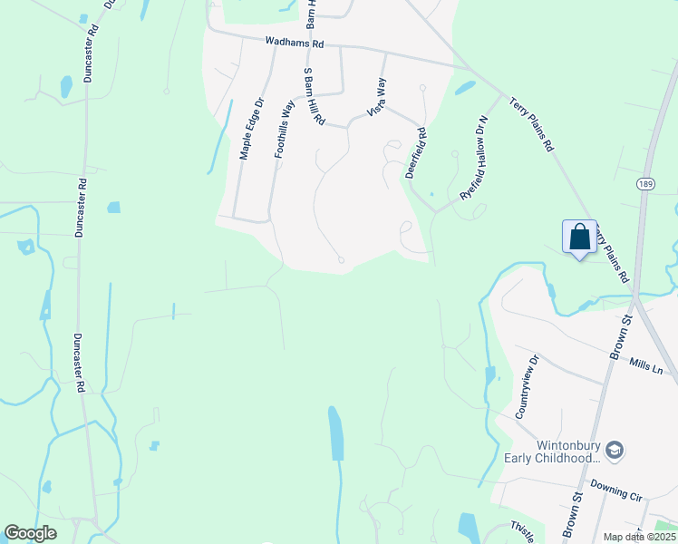 map of restaurants, bars, coffee shops, grocery stores, and more near 120 Vista Way in Bloomfield