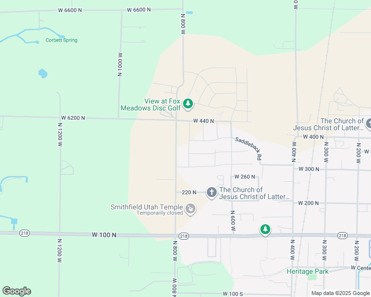 map of restaurants, bars, coffee shops, grocery stores, and more near 353 North 770 West in Smithfield