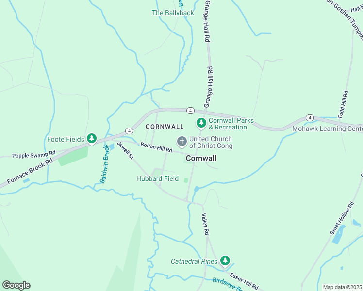 map of restaurants, bars, coffee shops, grocery stores, and more near 12 Bolton Hill Road in Cornwall