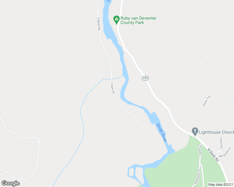 map of restaurants, bars, coffee shops, grocery stores, and more near 5561 South Bank Road in Crescent City