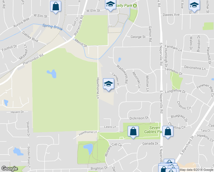 map of restaurants, bars, coffee shops, grocery stores, and more near 1620 Hunters Glen Court in Wheaton