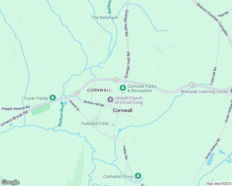 map of restaurants, bars, coffee shops, grocery stores, and more near 7 Pine Street in Cornwall