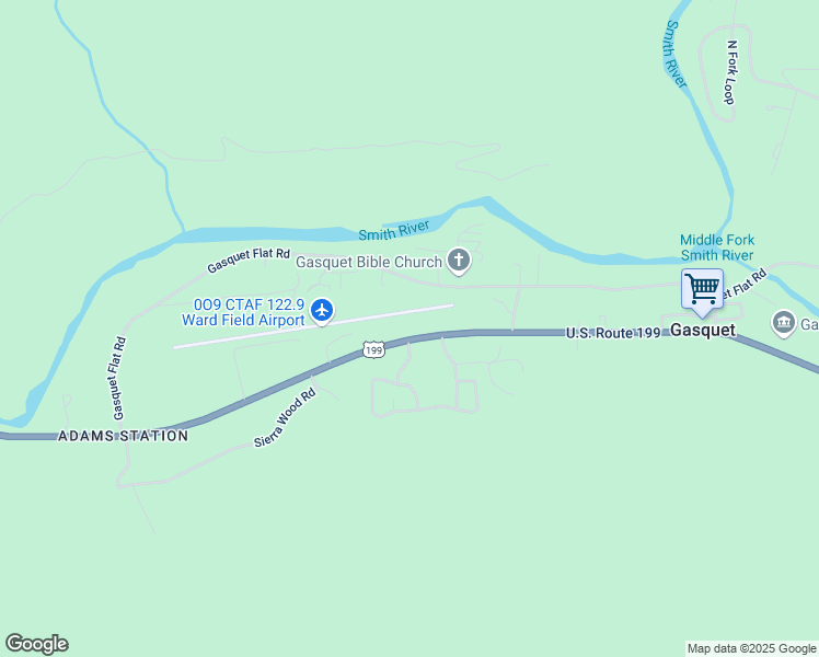 map of restaurants, bars, coffee shops, grocery stores, and more near 9934 Redwood Highway in Gasquet