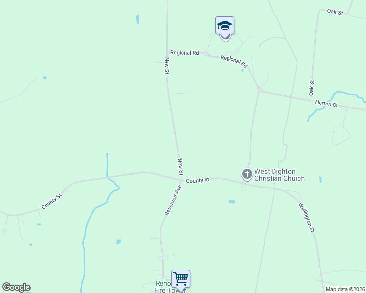 map of restaurants, bars, coffee shops, grocery stores, and more near 221 New Street in Rehoboth