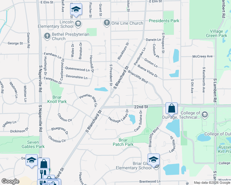 map of restaurants, bars, coffee shops, grocery stores, and more near 1603 Leytonstone Drive in Wheaton