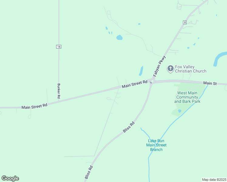 map of restaurants, bars, coffee shops, grocery stores, and more near 40W609 Main Street in Batavia