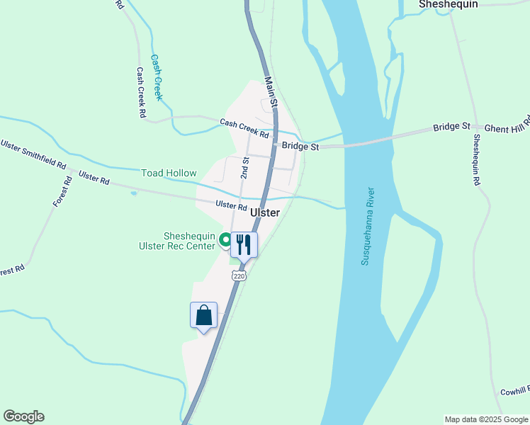 map of restaurants, bars, coffee shops, grocery stores, and more near in Ulster