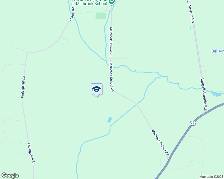 map of restaurants, bars, coffee shops, grocery stores, and more near 32 Millbrook School Rd in Millbrook