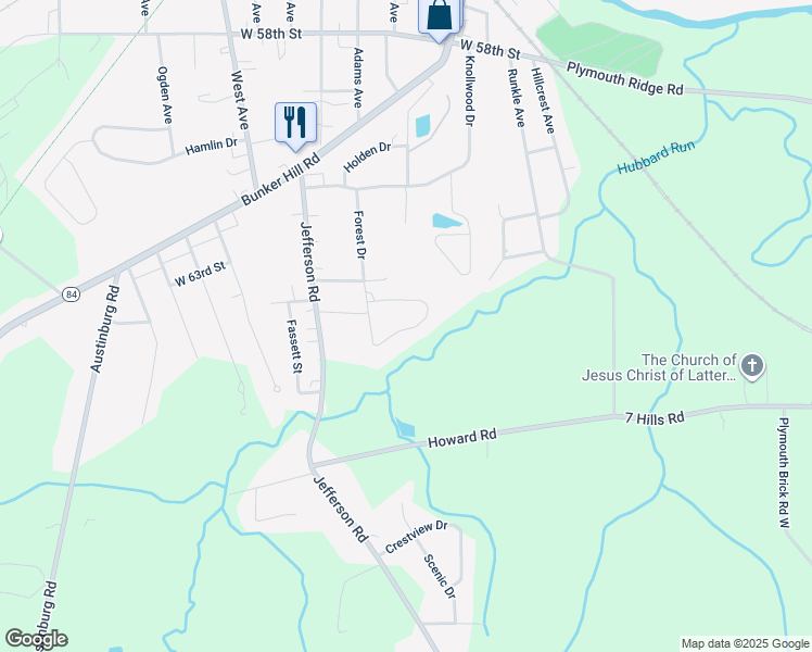 map of restaurants, bars, coffee shops, grocery stores, and more near in Ashtabula