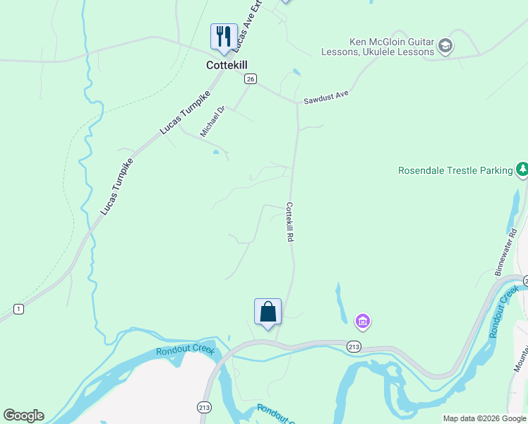 map of restaurants, bars, coffee shops, grocery stores, and more near in Cottekill