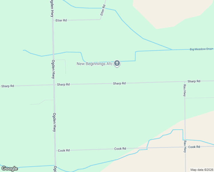 map of restaurants, bars, coffee shops, grocery stores, and more near 3873 Sharp Road in Adrian